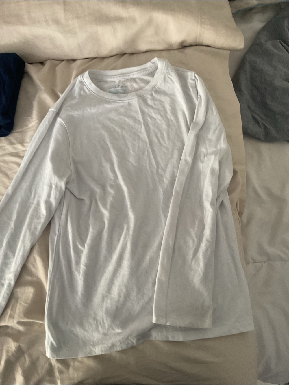 Cat & Jack White Long-Sleeve Crewneck Tee